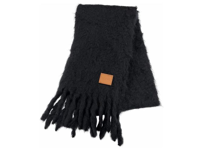 Loewe Mohair Wool Stole in Navy Navy blue