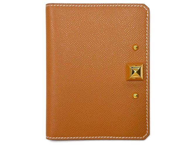 Hermès HERMES Tarjetero Medor Dorado