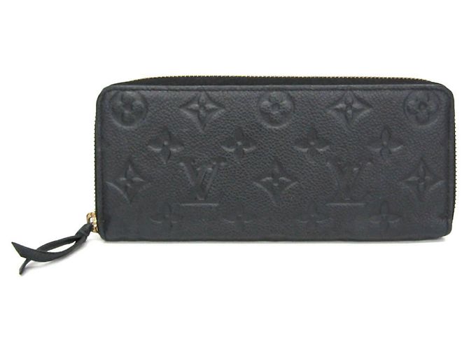 Louis Vuitton Monogram Empreinte Clemence Wallet M60171 Black