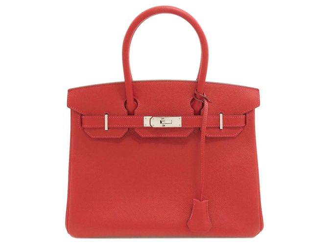 Hermès Borsa a mano Hermes Birkin 30 Rosso