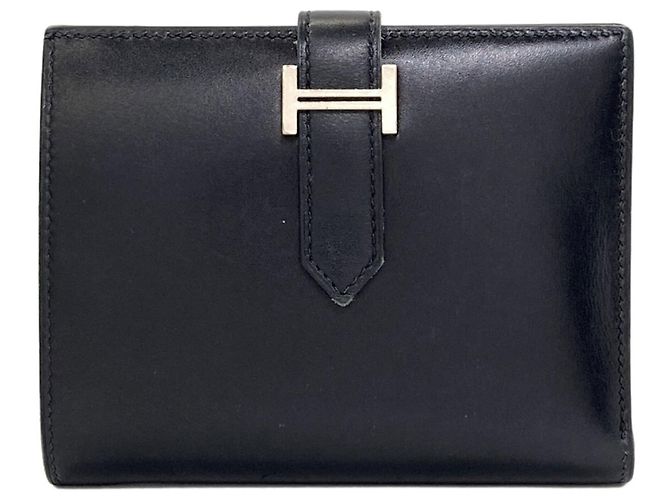 Hermès Hermes Bearn Compact Bi-fold Wallet Black