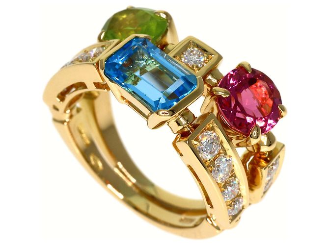 Bulgari Anello Bvlgari Allegra Multi-Stone Diamond D'oro