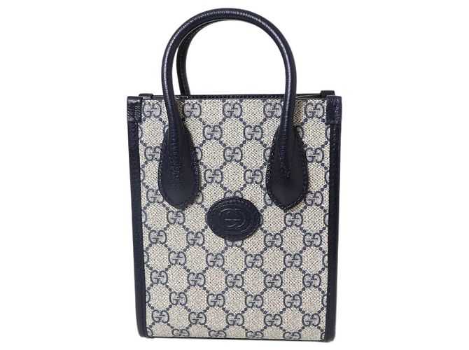 Gucci 2-Way Schultertasche in Beige und Schwarz