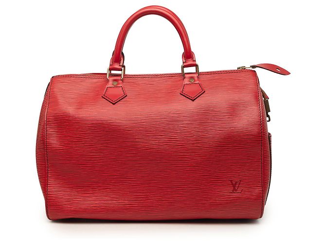 Louis Vuitton Red Epi Speedy 35
