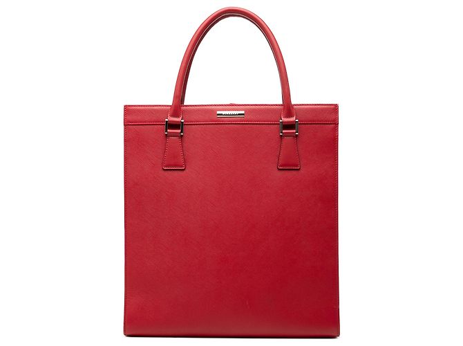 Burberry Tote aus rotem Leder