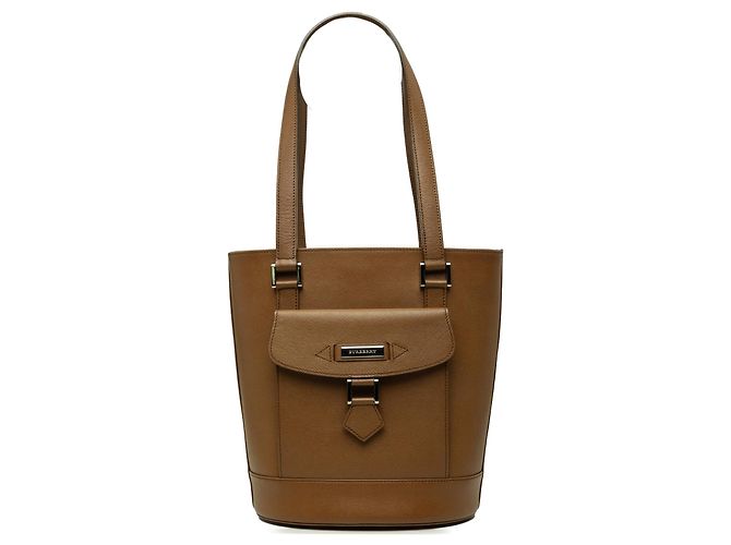 Borsa a secchiello Burberry in pelle marrone