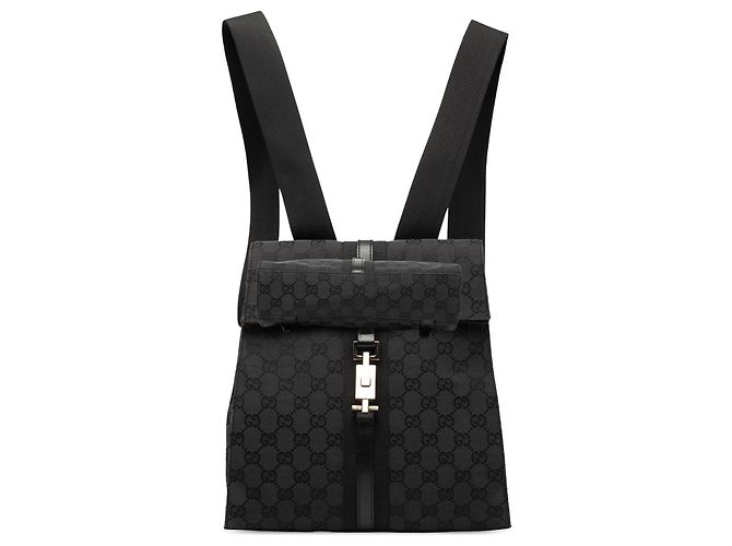 Gucci Black GG Canvas Jackie Backpack