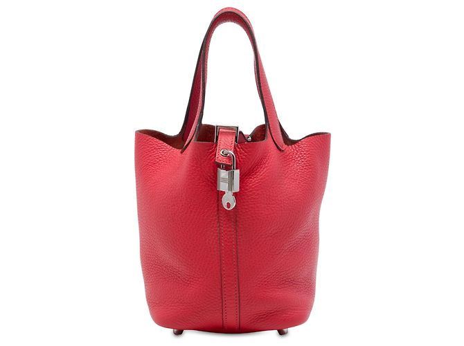 Hermès Red Clemence Picotin Lock 18 Rouge
