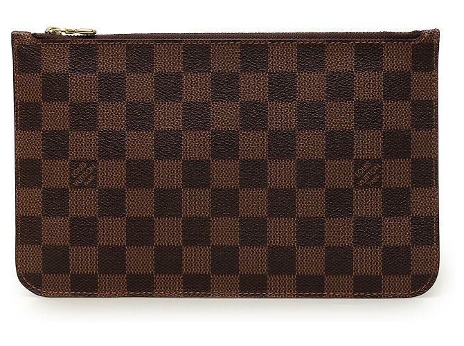 Louis Vuitton Brown Damier Ebene Neverfull MM Täschchen Braun