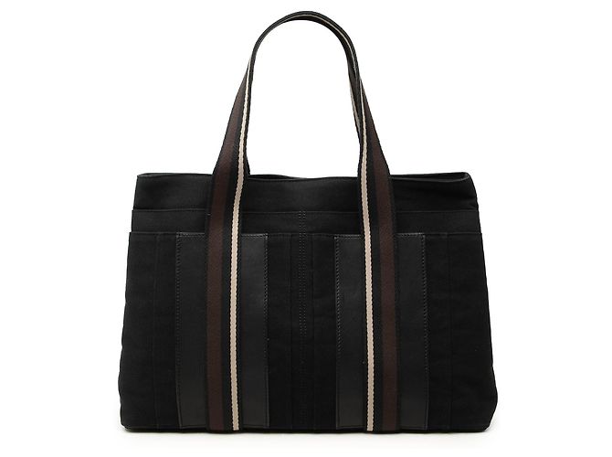 Hermès Black Canvas Sac Troca Horizontal MM Noir