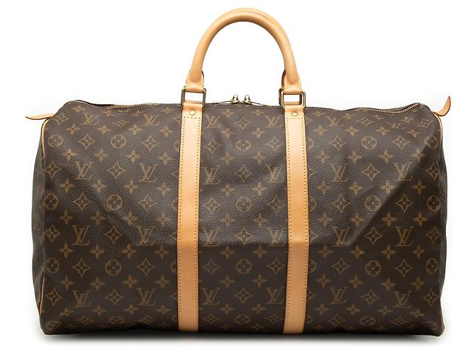Louis Vuitton Brown Monogram Keepall 50 Marrom