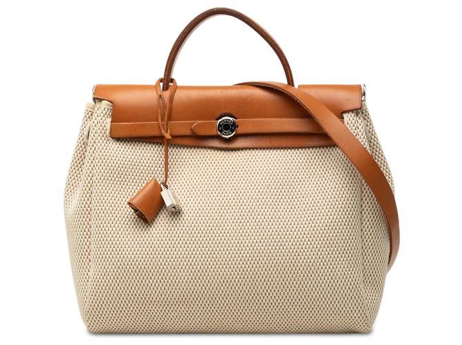 Hermès Beige Toile Herbag PM