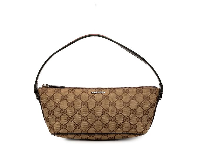 Gucci Beige GG Canvas Web Boat