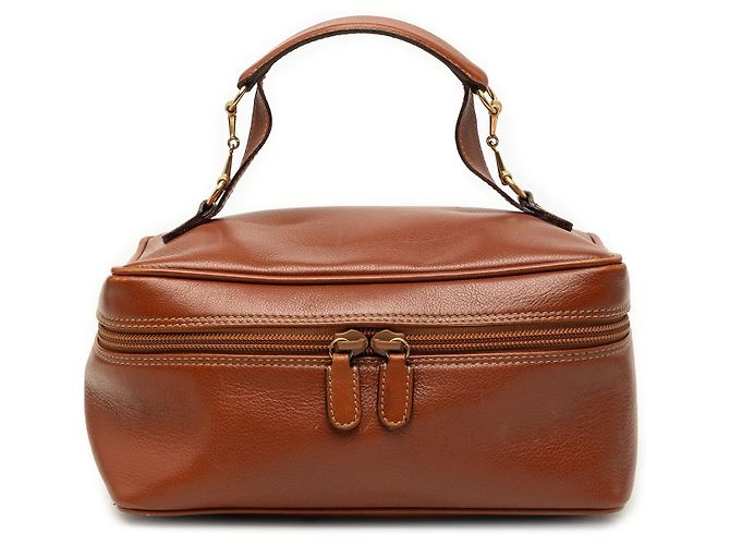 Bolsa Vanity Gucci em couro de bezerro castanho com Horsebit Marrom