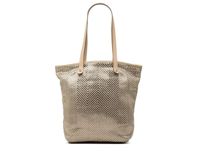 Hermès Beige Polyester and Leather Chennai MM