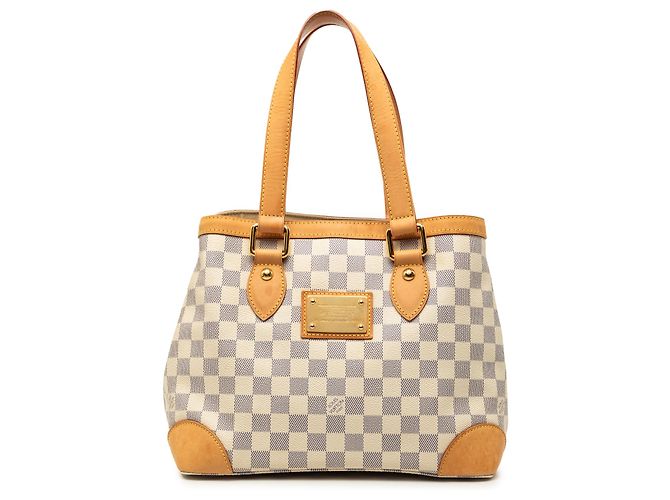 Louis Vuitton White Damier Azur Hampstead PM Branco