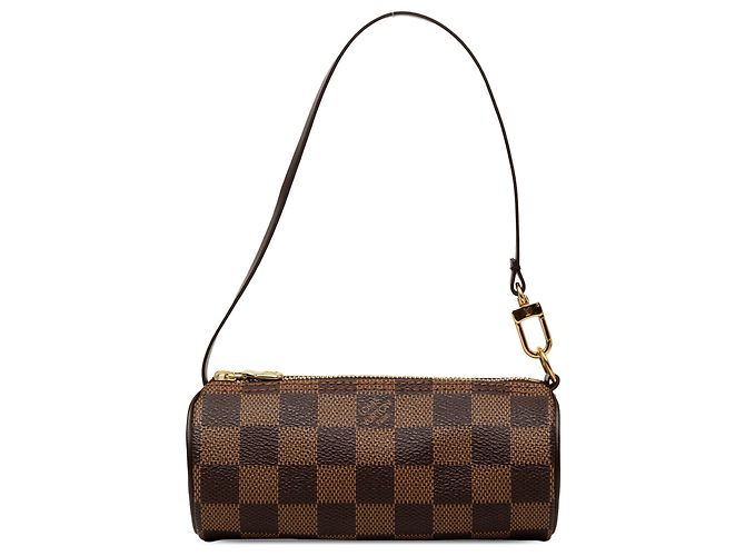 Louis Vuitton Brown Damier Ebene Papillon Pochette Marrone