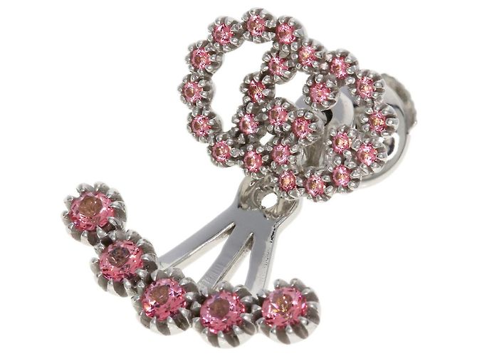 Gucci GG Running Einzelohrring mit rosa Saphir
