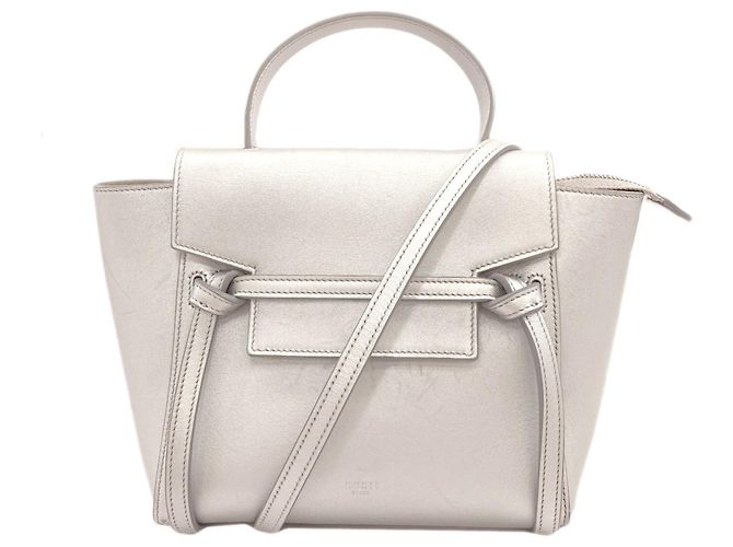 Céline Borsa Celine Belt Bag Nano 2-Way Argento