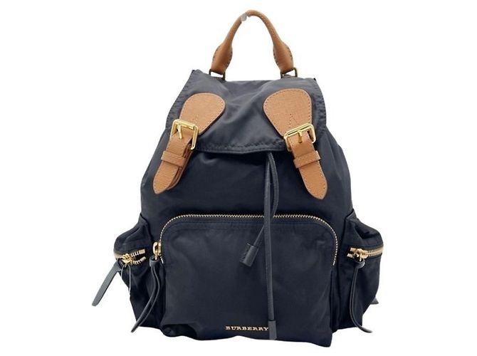 Burberry Nylon Backpack Brown Black