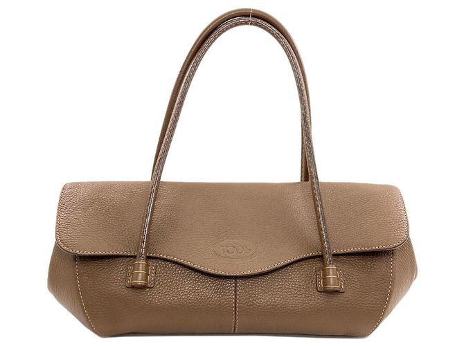 Borsa Tote Tod's Cornish Wave Marrone