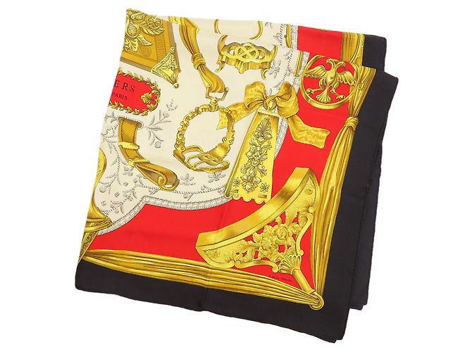 Hermès Hermes Carre 90 Armor Schal Schwarz