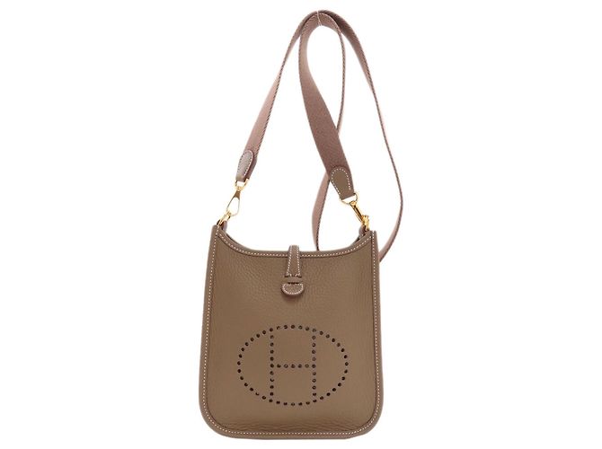 Hermès Borsa a tracolla Hermes Evelyne TPM Taupe