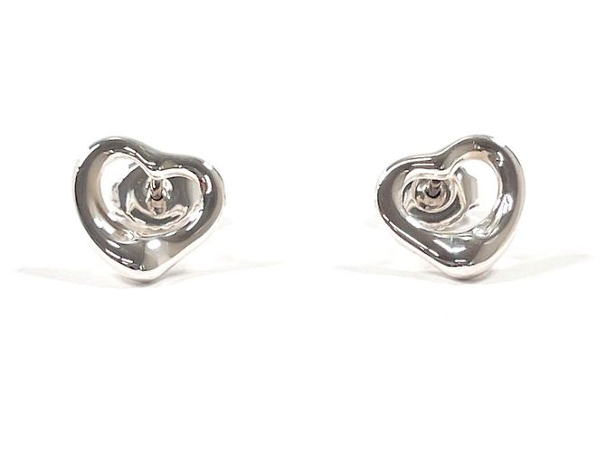 Tiffany & Co Tiffany Open Heart Elsa Peretti Earrings Silvery