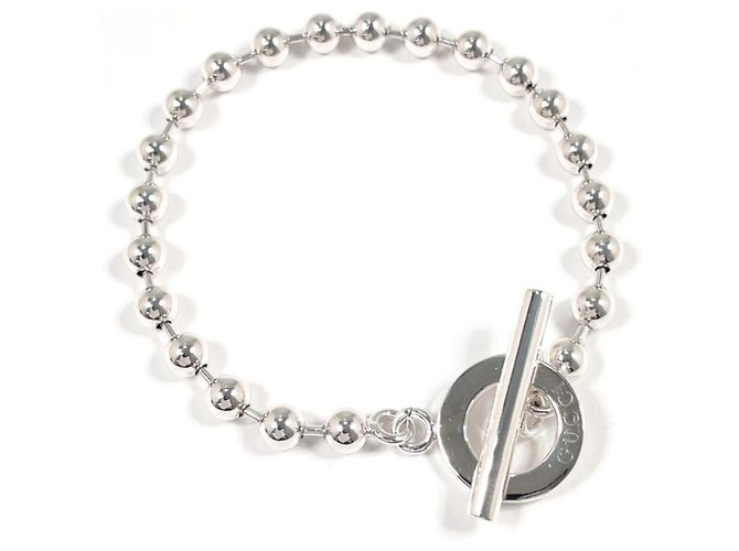 GUCCI Perlenarmband Silber
