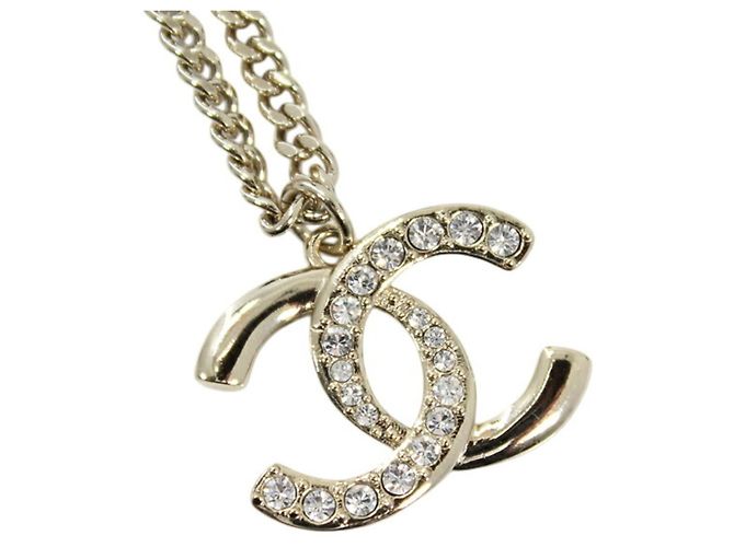 Collana Chanel con strass D'oro