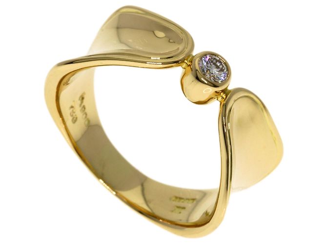 Diamond Céline Anello Celine in platino e oro giallo con diamante