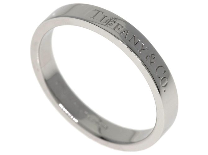 Tiffany & Co. Platin Ring Flaches Band