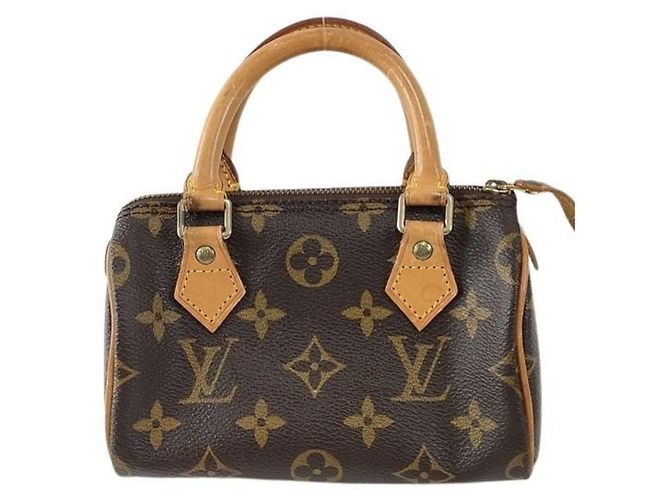 Sac à main Louis Vuitton Nano Speedy Marron
