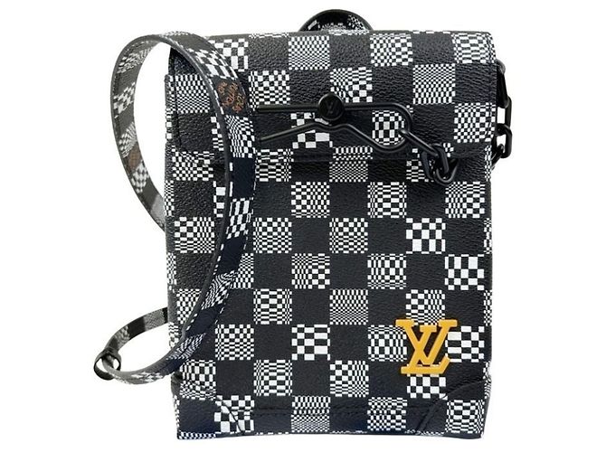 Borsa a tracolla Louis Vuitton Steamer XS Nero Bianco