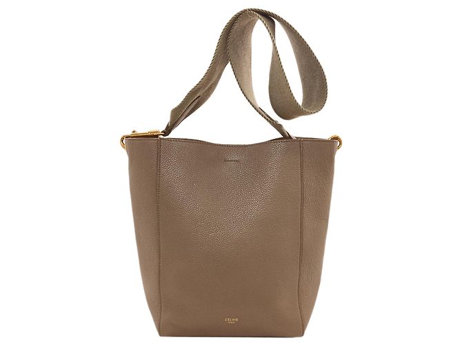 Céline Celine Sangle Bucket Small Schultertasche Grau
