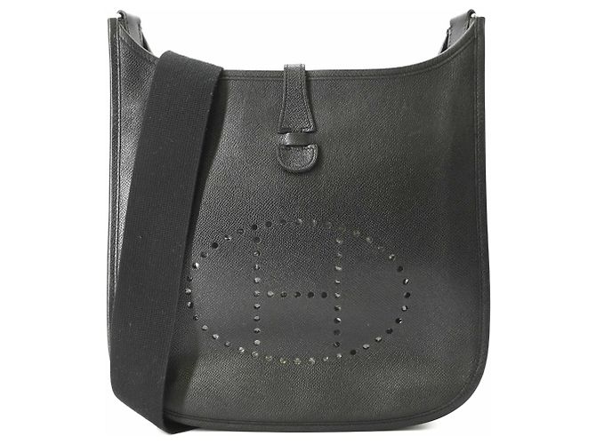 Hermès Borsa a tracolla Hermes Evelyne 2PM in pelle Epsom nera Nero