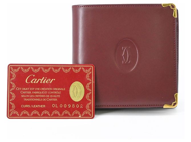 Portafoglio bi-fold Cartier Must Line Bordò