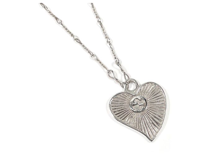 Collana GUCCI Heart Interlocking G Argento