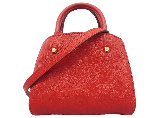 Borsa Louis Vuitton Monogram Empreinte Montaigne Nano Fuschia