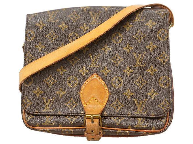 Borsa a tracolla Louis Vuitton Monogram Cartouchiere GM Marrone