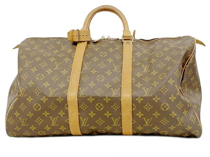 Louis Vuitton Boston Monogram Keepall 50 Brown