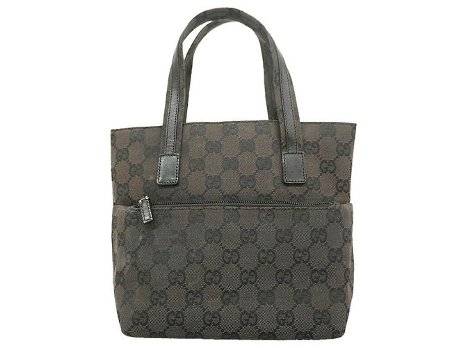 Borsa a mano Gucci in tela nera Nero