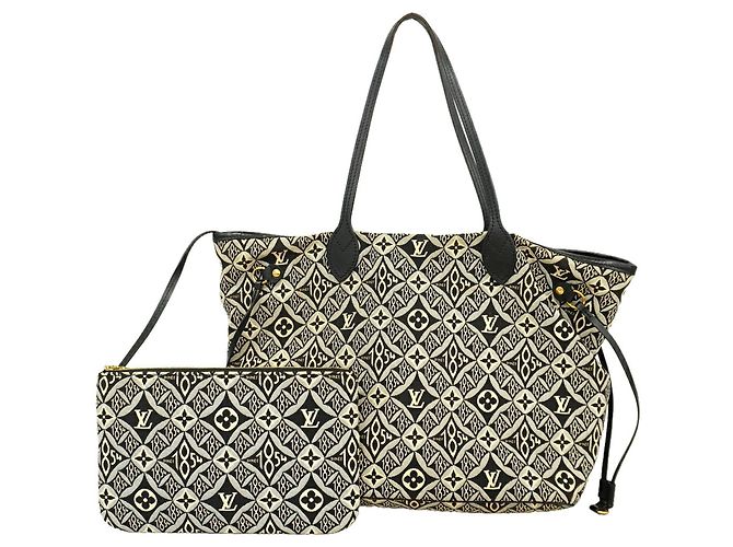 Borsa Tote Louis Vuitton Monogram Jacquard Marrone Nero