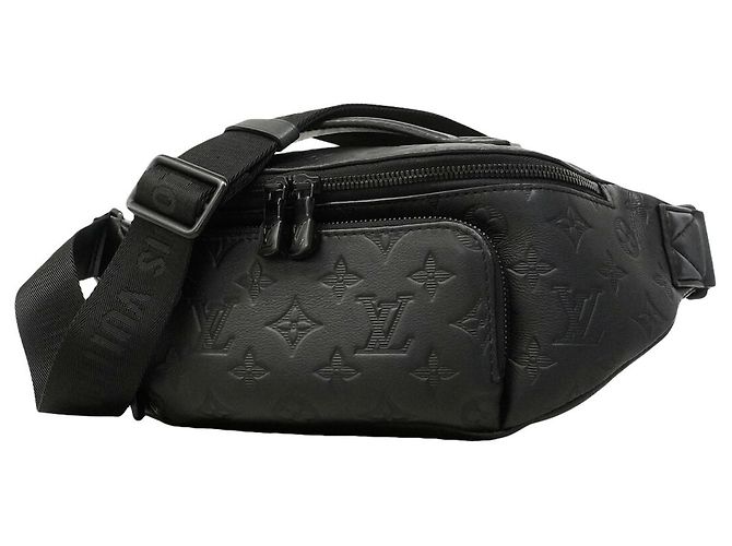 Sac banane Louis Vuitton Monogram Shadow Rush Noir