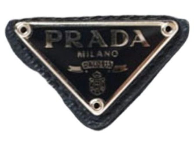 Prada Saffiano Triangle Coin Purse in Navy Navy blue