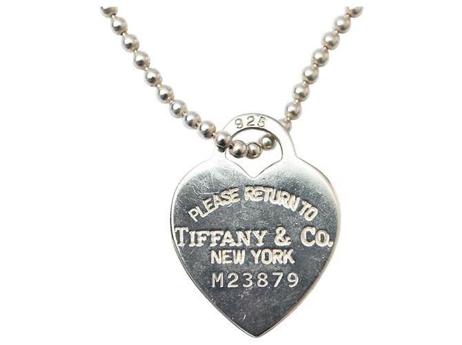 Tiffany & Co. Lange Halskette mit Anhänger Silber