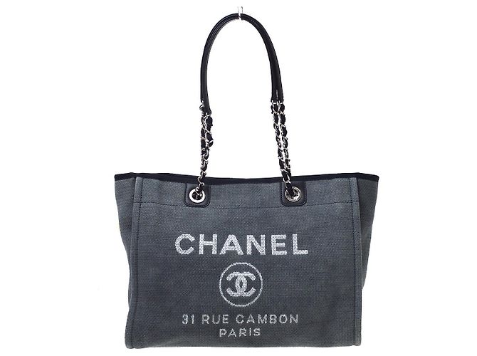 Chanel Deauville Canvas Medium Marrom
