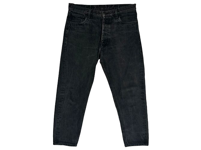 Jeans a gamba dritta Prada in cotone nero