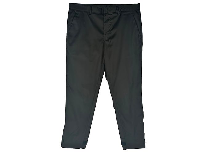 Prada Straight-Leg Trousers in Black Polyamide