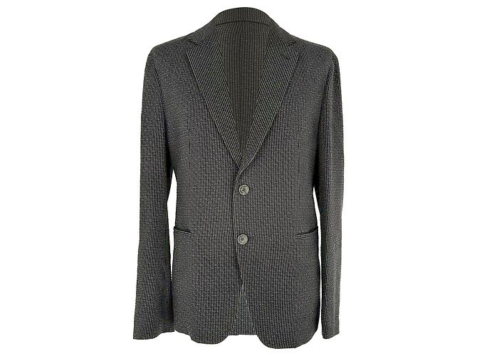Giorgio Armani Single-breasted Blazer in Black Wool